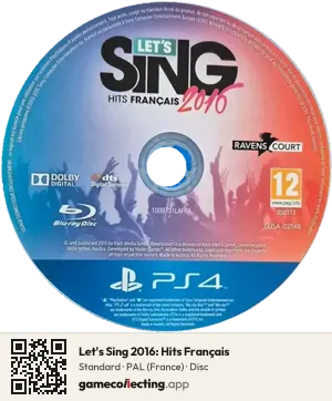 Let's Sing 2016: Hits Français PlayStation 4, PAL disc