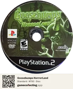 Goosebumps HorrorLand PlayStation 2, NTSC disc