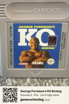 George Foreman's KO Boxing Game Boy, PAL cartridge label