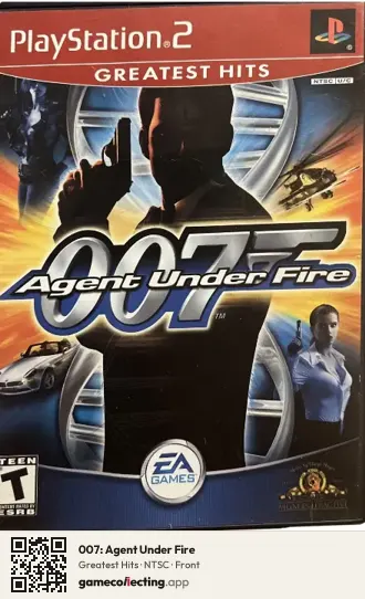 007: Agent Under Fire PlayStation 2, NTSC box front
