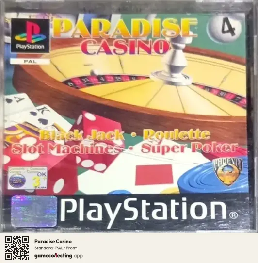 Paradise Casino PlayStation, PAL box front