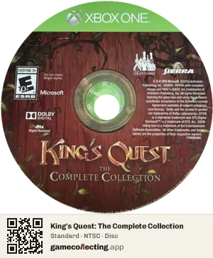 King's Quest: The Complete Collection Xbox One, NTSC disc