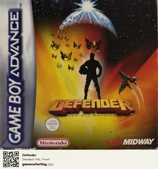 Defender Game Boy Advance, PAL box front