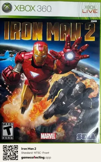 Iron Man 2 Xbox 360, NTSC box front