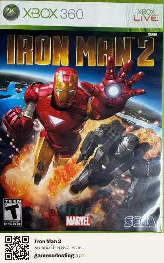Iron Man 2 Xbox 360, NTSC box front