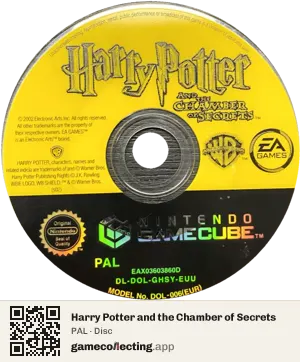 Harry Potter and the Chamber of Secrets Nintendo GameCube, PAL disc