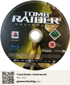 Tomb Raider: Underworld PlayStation 3, PAL disc