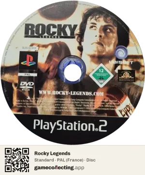 Rocky Legends PlayStation 2, PAL disc