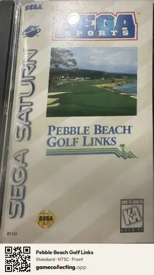 Pebble Beach Golf Links Sega Saturn, NTSC box front