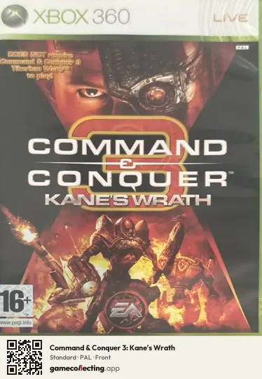 Command & Conquer 3: Kane's Wrath Xbox 360, PAL box front