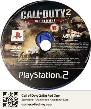 Call of Duty 2: Big Red One PlayStation 2, PAL disc