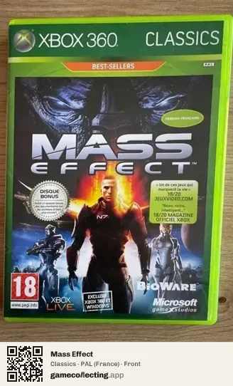 Mass Effect Xbox 360, France box front