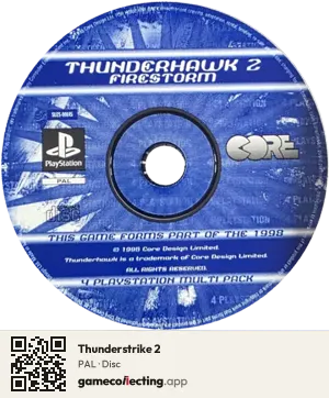 Thunderstrike 2 PlayStation, PAL disc