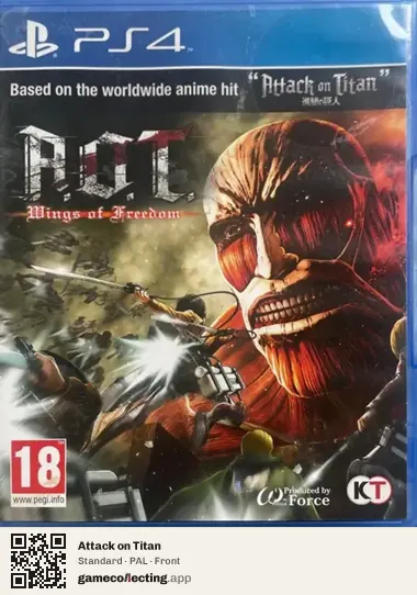 Attack on Titan PlayStation 4, PAL box front