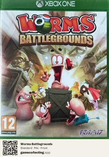 Worms Battlegrounds Xbox One, PAL box front