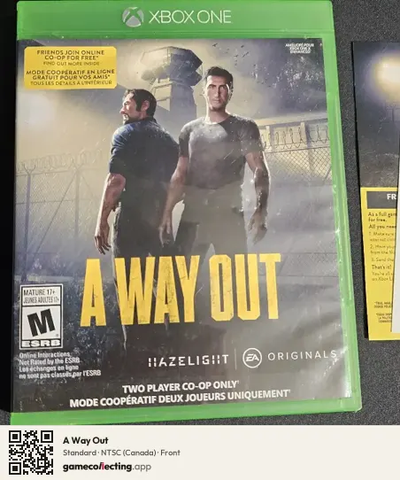 A Way Out Xbox One, Canada box front