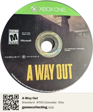 A Way Out Xbox One, NTSC disc