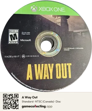 A Way Out Xbox One, NTSC disc