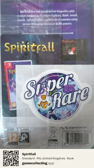 Spiritfall Nintendo Switch, United Kingdom box back