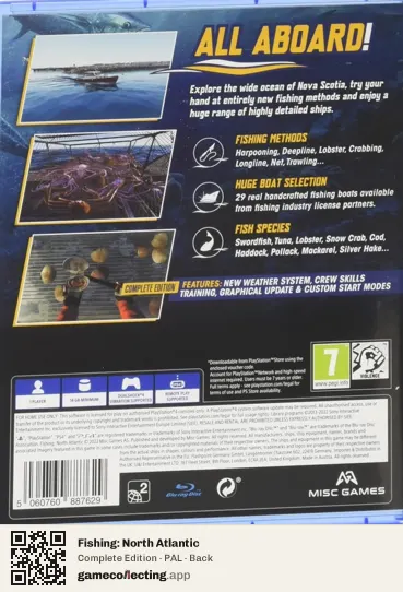 Fishing: North Atlantic PlayStation 4, PAL box back