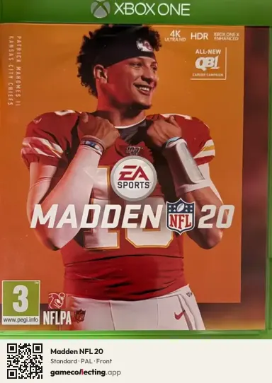 Madden NFL 20 Xbox One, PAL box front