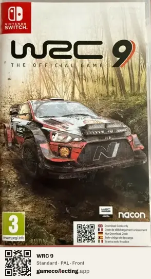 WRC 9 Nintendo Switch, PAL box front