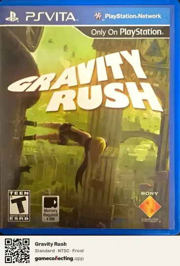 Gravity Rush PlayStation Vita, NTSC box front