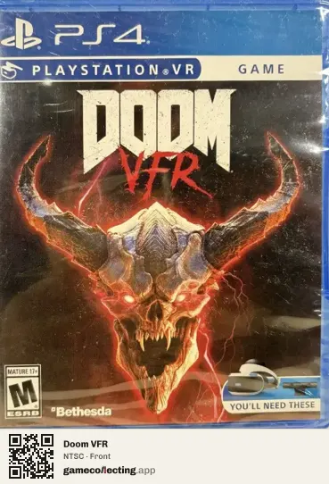 Doom VFR PlayStation 4, NTSC box front