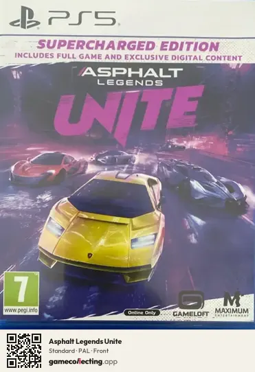 Asphalt Legends Unite PlayStation 5, PAL box front