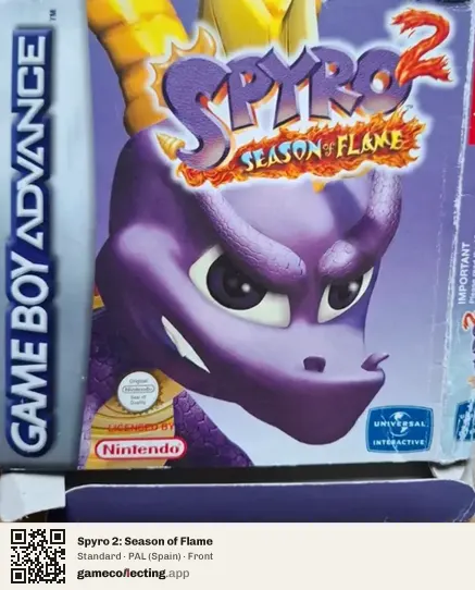 Spyro 2: Season of Flame Game Boy Advance, Spain box front