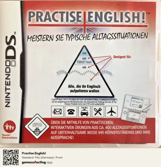 Practise English! Nintendo DS, Germany box front