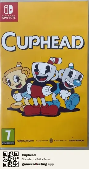 Cuphead Nintendo Switch, PAL box front