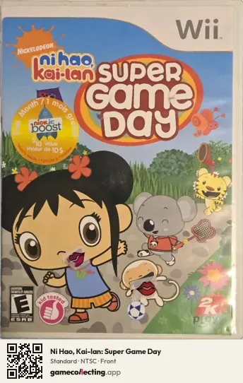 Ni Hao, Kai-lan: Super Game Day Nintendo Wii, NTSC box front