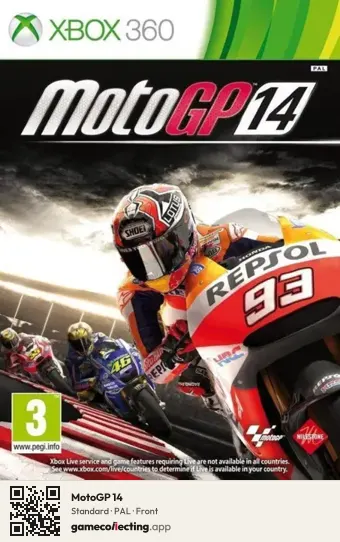 MotoGP 14 Xbox 360, PAL box front