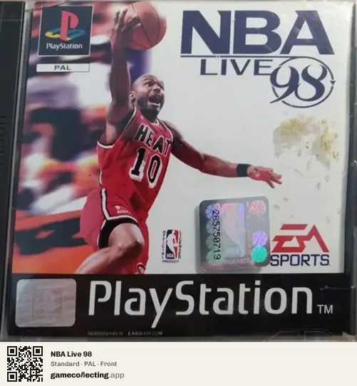 NBA Live 98 PlayStation, PAL box front