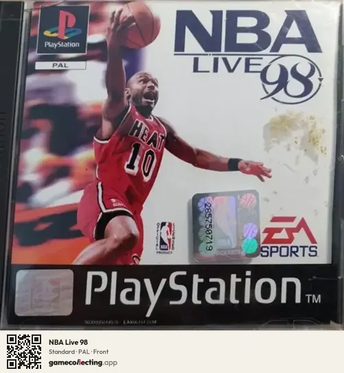 NBA Live 98 PlayStation, PAL box front