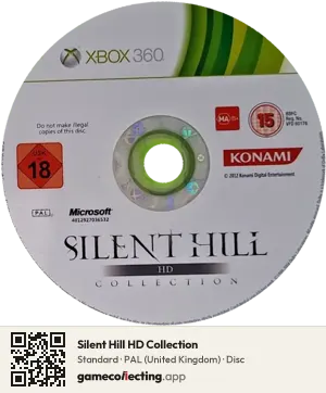 Silent Hill HD Collection Xbox 360, PAL disc