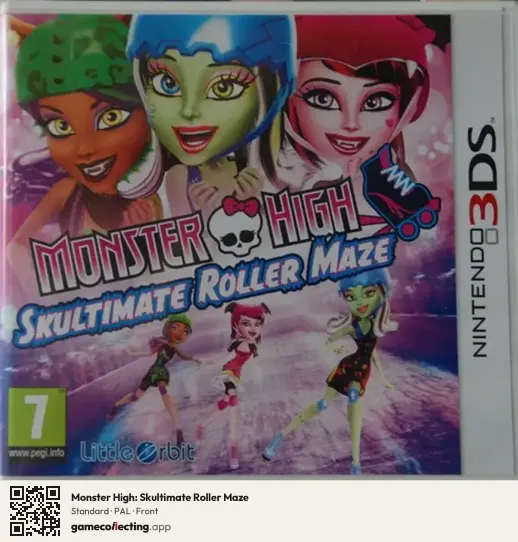 Monster High: Skultimate Roller Maze Nintendo 3DS, PAL box front