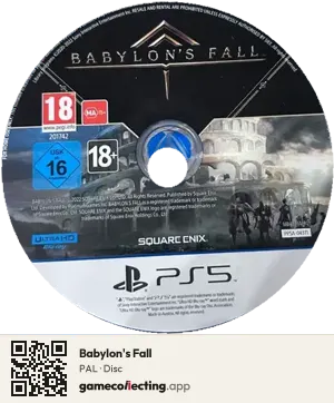 Babylon's Fall PlayStation 5, PAL disc