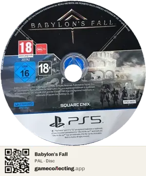 Babylon's Fall PlayStation 5, PAL disc