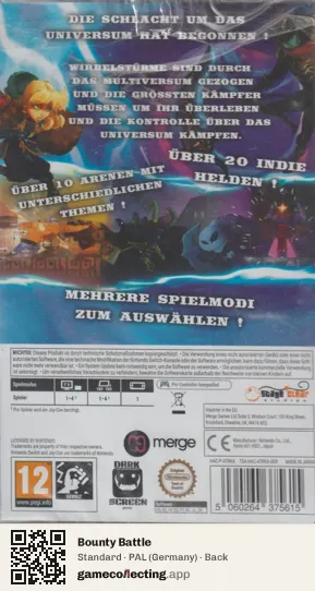 Bounty Battle Nintendo Switch, Germany box back