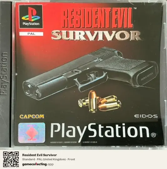 Resident Evil Survivor PlayStation, United Kingdom box front