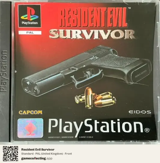 Resident Evil Survivor PlayStation, United Kingdom box front