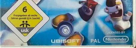 Rayman Raving Rabbids, the USK square on its front