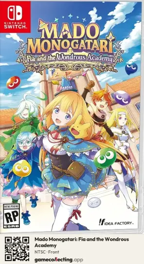 Mado Monogatari: Fia and the Wondrous Academy Nintendo Switch, NTSC box front