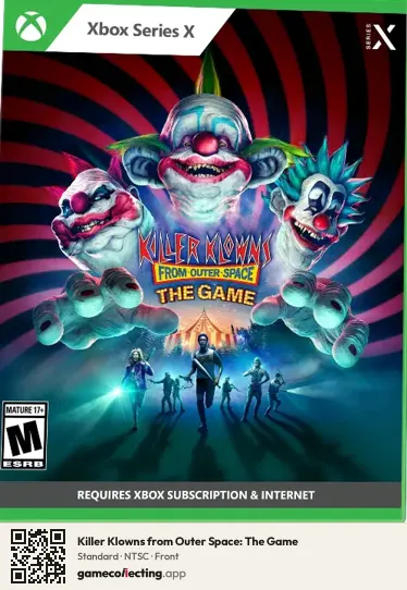 Killer Klowns from Outer Space: The Game Xbox Series X, NTSC box front
