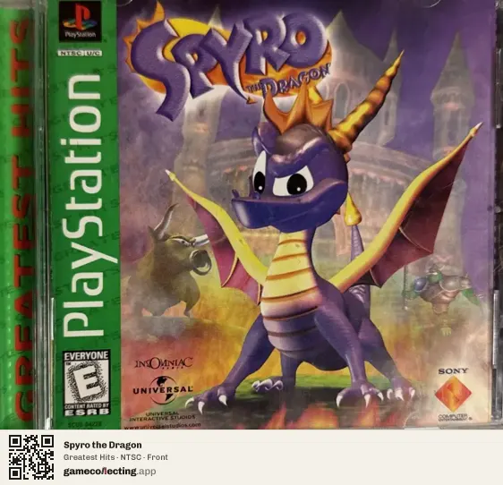 Spyro the Dragon PlayStation, NTSC box front