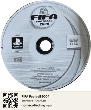 FIFA Football 2004 PlayStation, PAL disc