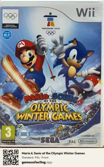 Mario & Sonic at the Olympic Winter Games Nintendo Wii, PAL box front