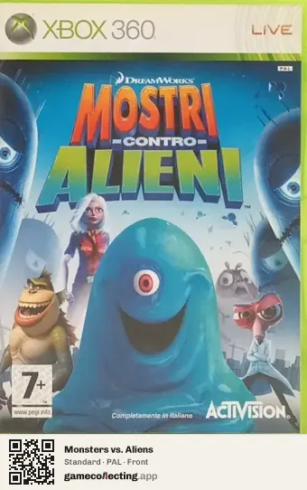 Monsters vs. Aliens Xbox 360, PAL box front